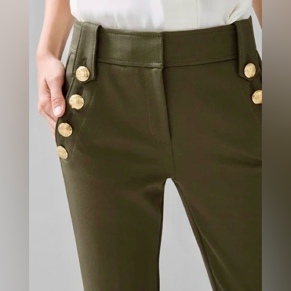 WHBM® Jolie Button Straight Luxe Stretch Pant - Picture 5 of 9